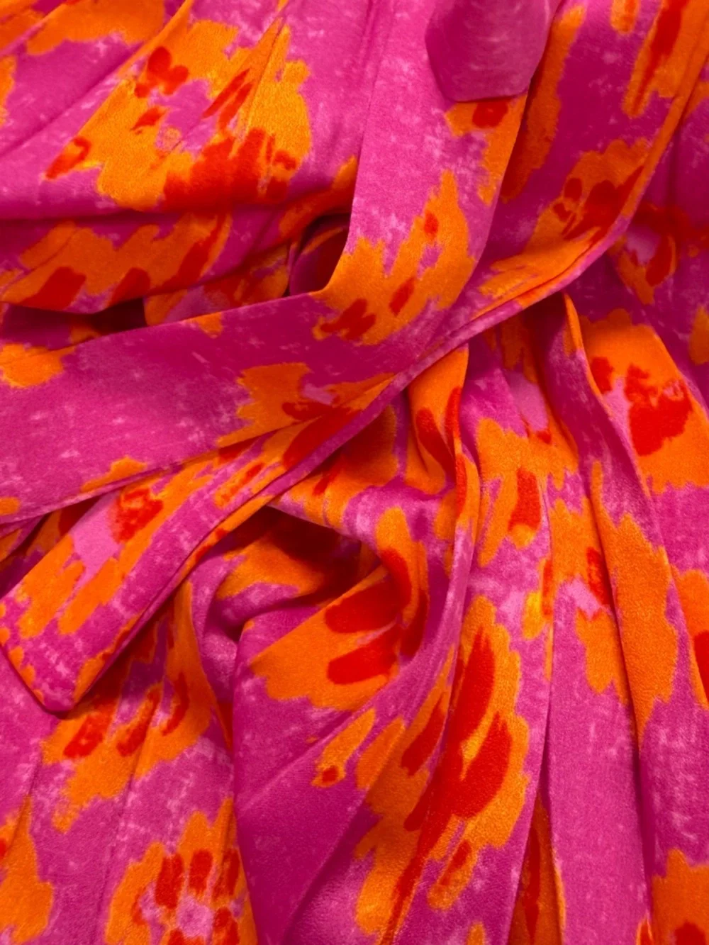 Scoop Floral Midi Dress Pleated Tie Spring Summer Romantic Dress Size 12-14 - Picture 5 of 8